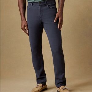 Faherty Terry stretch jeans washed navy blue